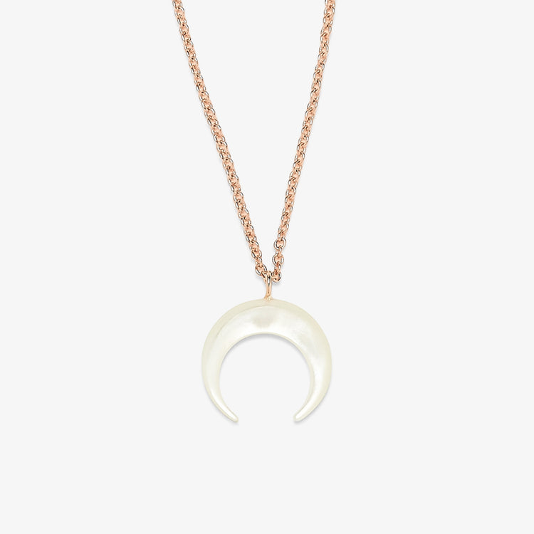 Pearl Crescent Moon Necklace