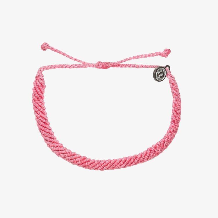 Pink Half Flat Woven Bracelet